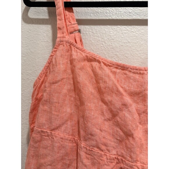 Athleta Voyager 100% Linen Tank Top Womens Sunset Glow Adjustable  Size  Medium - Picture 3 of 5